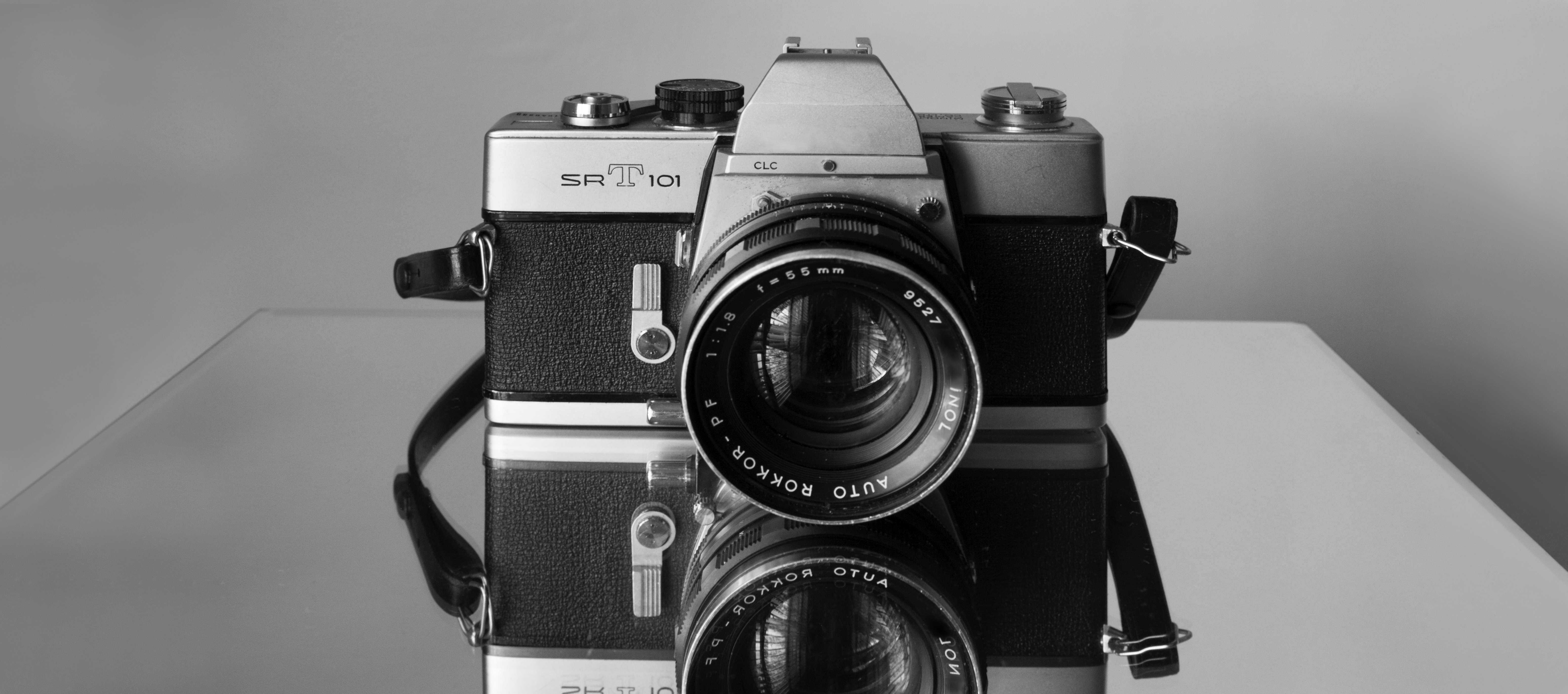 Photograph of vintage manual camera